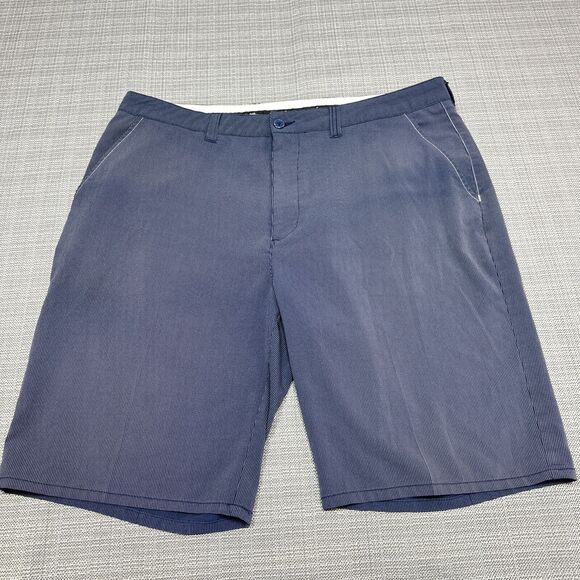 Travis Mathew Shorts‎ Mens 38x10 Blue Micro Pinstripes Golf Casual Performance - Picture 1 of 9